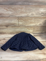 Janie & Jack Quilted Peplum Barn Jacket Navy sz 3-4T