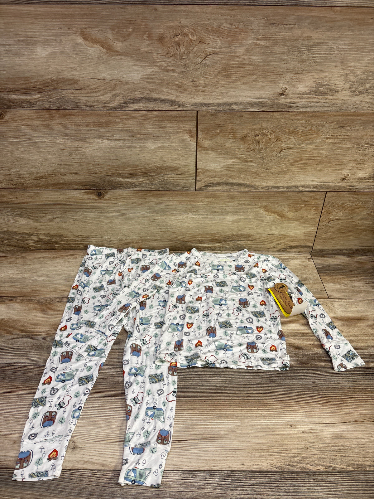 NEW Poppy & Clay 2pc Bamboo Pajama Set White sz 4T