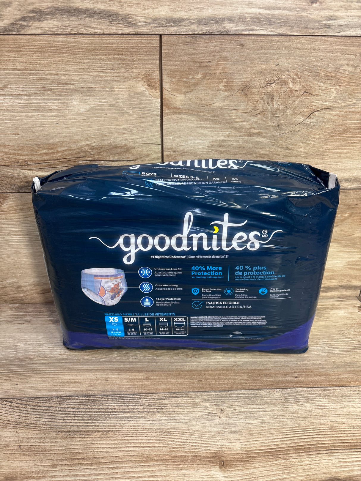 NEW Goodnites Nighttime Underwear 33ct sz XS