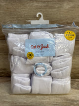 NEW Cat & Jack Bobby Socks 10pk White sz M/9c-2.5Y