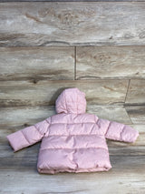 Old Navy Water-Resistant Hooded Critter Puffer Jacket Pink sz 6-12m