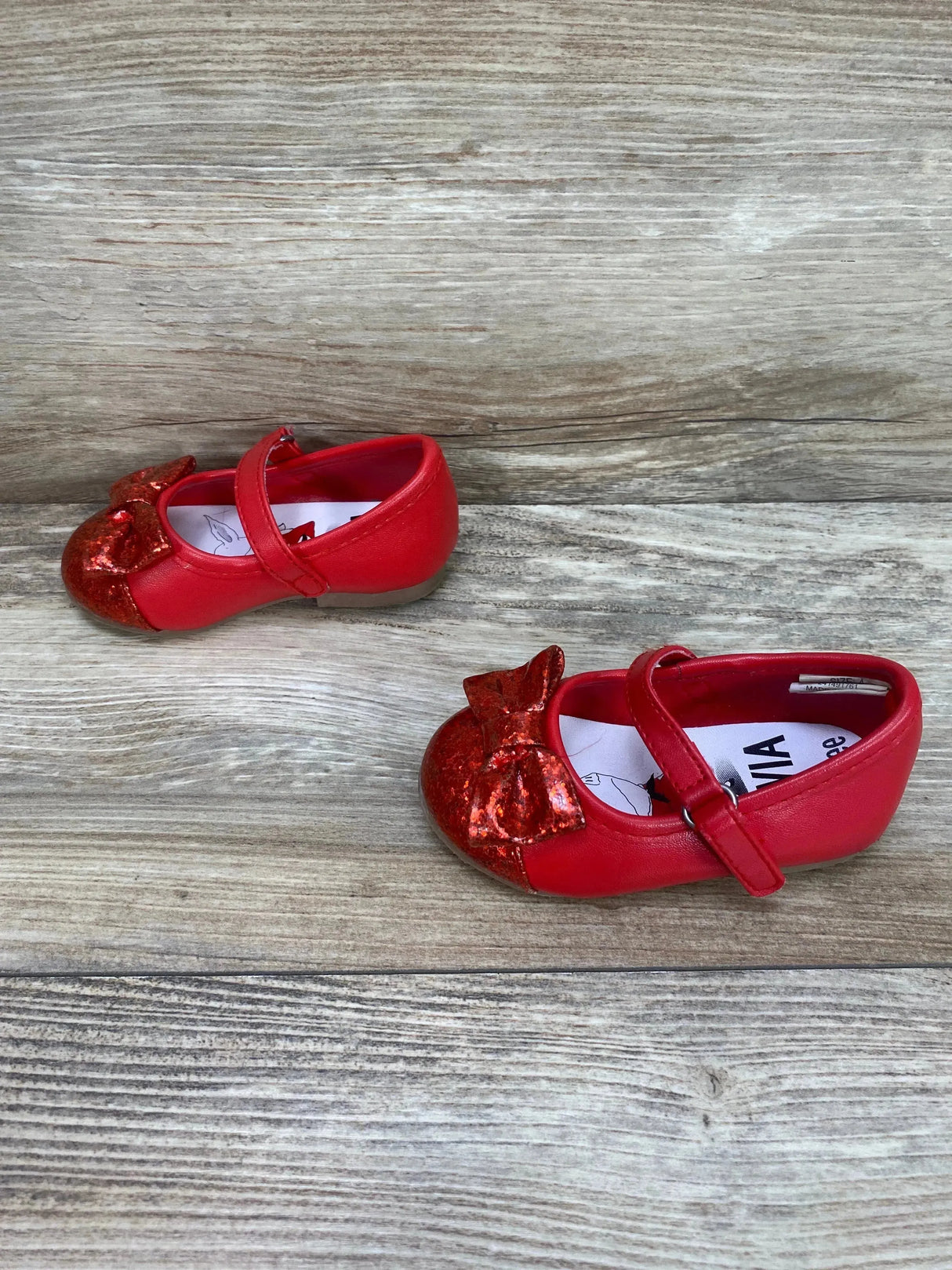 Gymboree x Olivia Glitter Ballet Flats Red Sz 4c