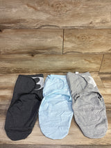 NWOT 3pk Ribbed Swaddle Wraps Grey sz 0-3m