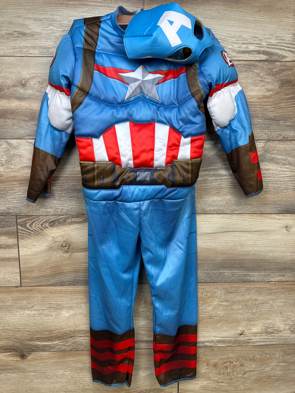 Jazwares Costumes 2pc Marvel Captain America Costume Blue sz 2-4T