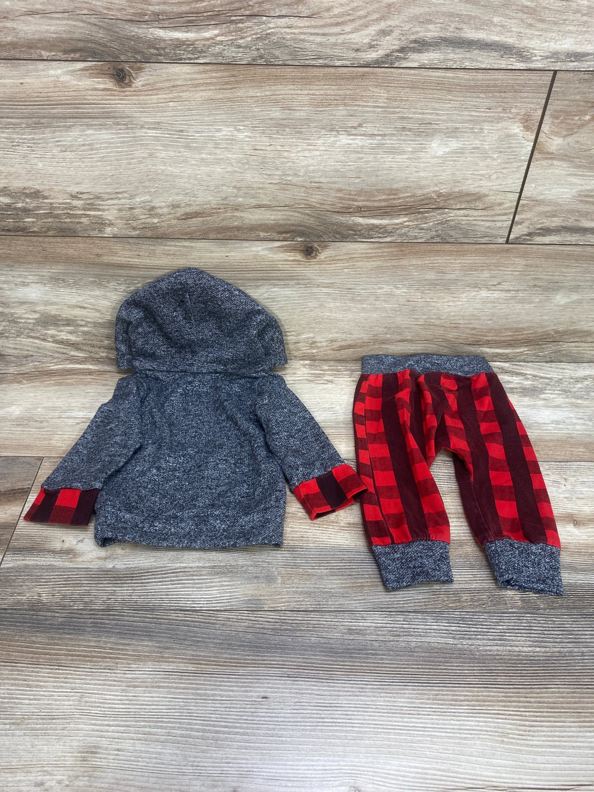 2pc Lil Bro Hoodie & Pants Grey sz 3-6m