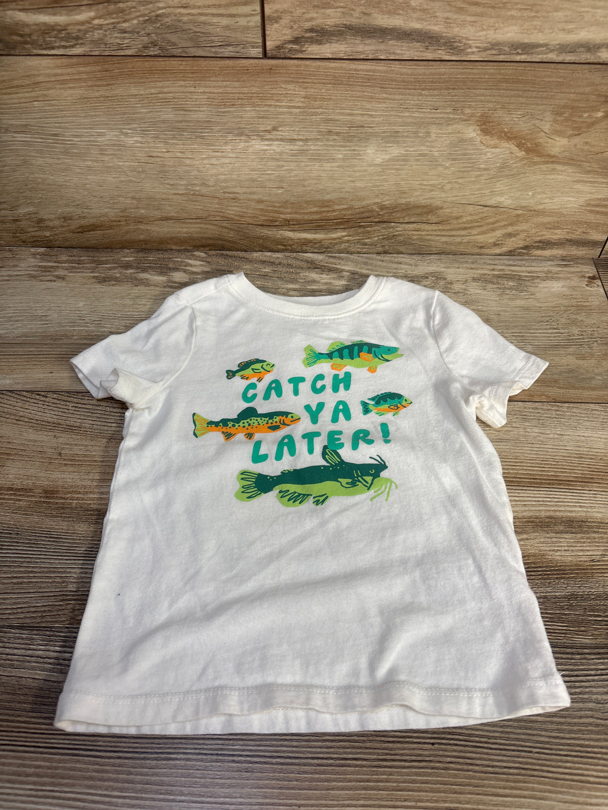 Old Navy Catch Ya Later! Shirt White sz 3T