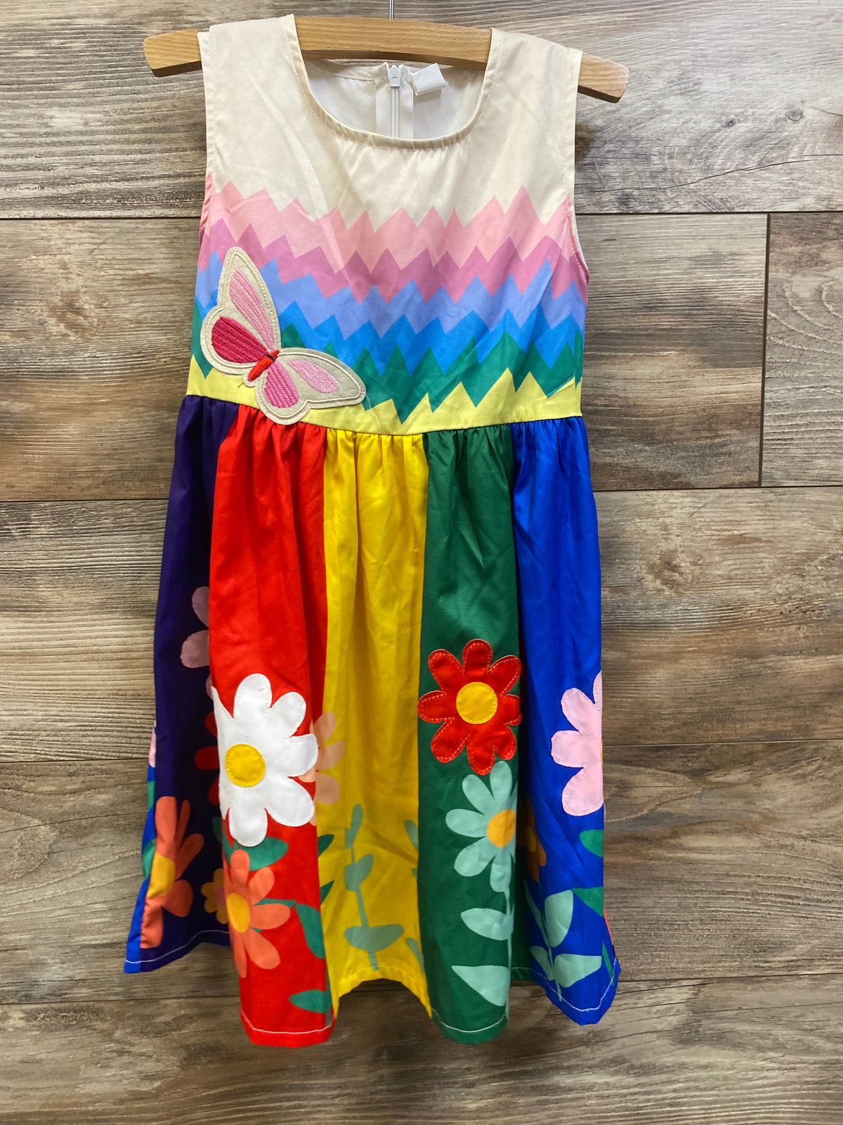 Taylor Floral Sleeveless Dress Ivory sz 5-6T
