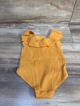 H&M Ribbed Ruffle Swimsuit Gold sz 18m-2T