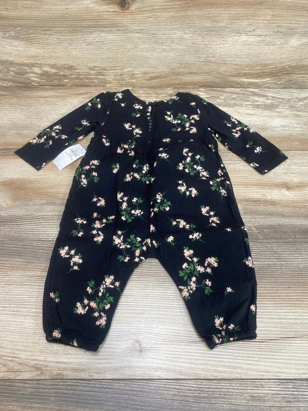 NEW Old Navy Floral Coverall Black sz 3-6m