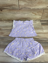 Jessica Simpson 2pc Floral Shirt & Shorts Set Purple sz 18m