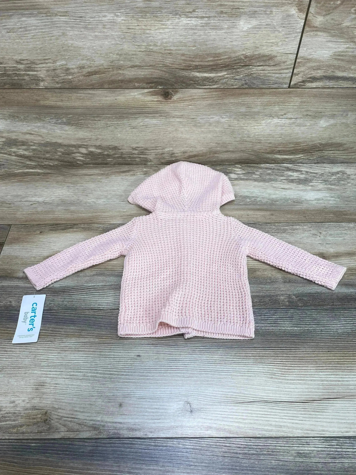 NEW Carter's Bear Hooded Knit Cardigan Pink sz 3m