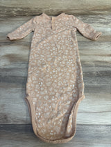Easy-Peasy Floral Knot Gown Apricot sz 0-3m - Me n Mommy To Be
