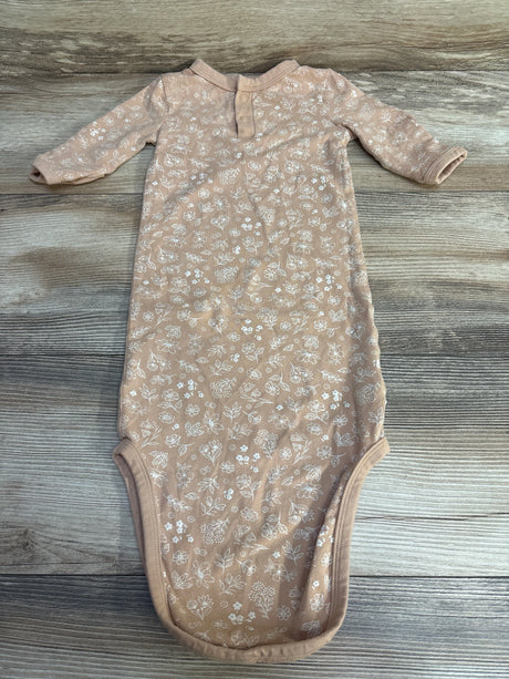 Easy-Peasy Floral Knot Gown Apricot sz 0-3m - Me n Mommy To Be