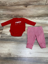 Carter's 2pc My First Christmas Bodysuit & Pants Red sz 3m - Me n Mommy To Be