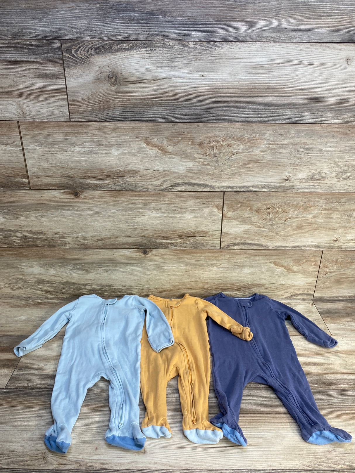 Cloud Island 3pk Sleeper Set Light Blue sz 3-6m