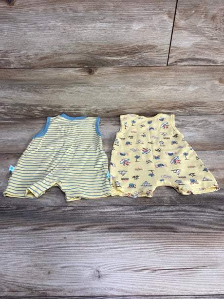 Millie & Myles 2pk Tank Shortie Romper Yellow sz 6-9m - Me n Mommy To Be