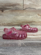 OshKosh Jelly Fisherman Sandals Glittery Pink sz 6c