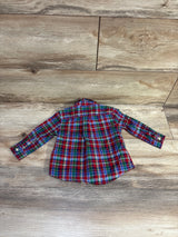 Ralph Lauren Plaid Button Down Shirt Red sz 9m