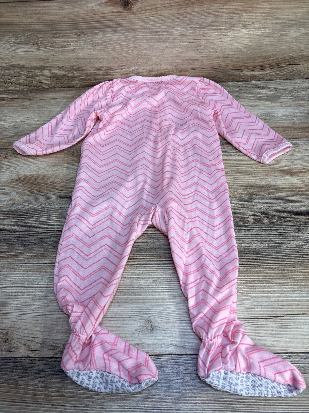 Simple Joys Striped Heart Dino Sleeper Pink sz 12m