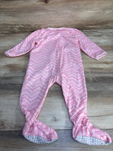 Simple Joys Striped Heart Dino Sleeper Pink sz 12m