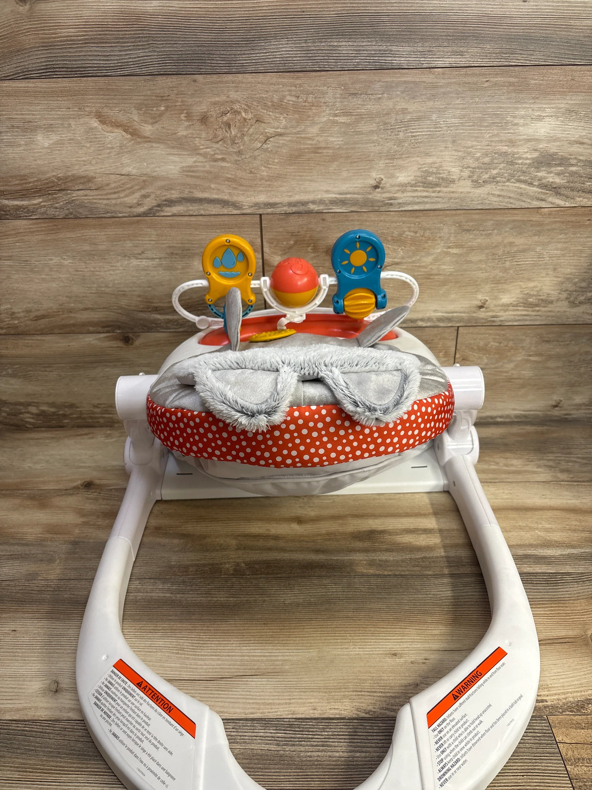 Fisher-Price Baby Deluxe Sit-Me-Up Floor Seat with Toy Bar - Fox