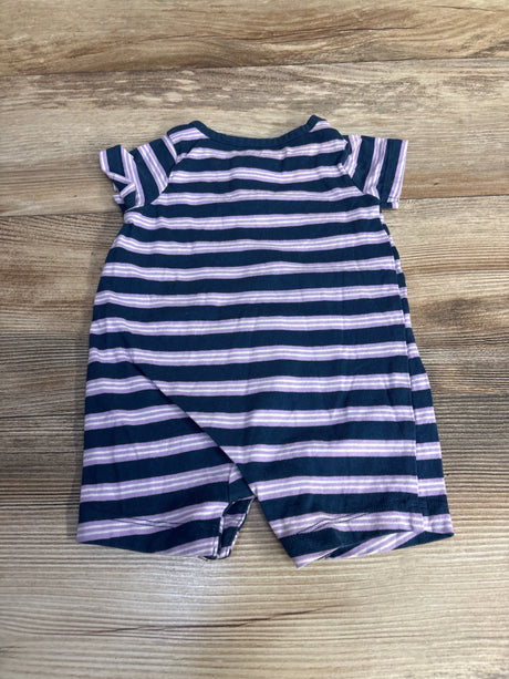 Just One You Striped Shortie Romper Navy sz 6m - Me n Mommy To Be