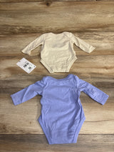 NEW Nike 2pk Floral Bodysuit Set Beige sz Newborn
