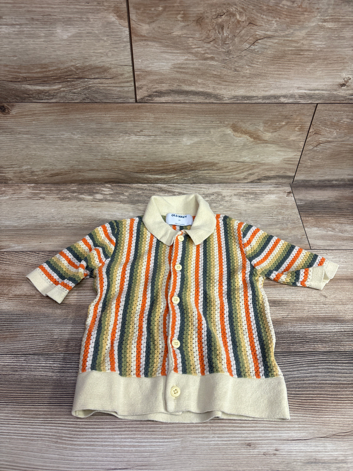 Old Navy Loose Sweater-Knit Shirt Cream sz 3T