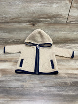 Old Navy Full Zip Sherpa Hoodie Beige sz 0-3m