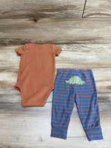 Carter's 2pc Dino Bodysuit & Pants Brown sz 9m