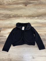 Gymboree Faux Fur Collar Cardigan Black sz 12-18m
