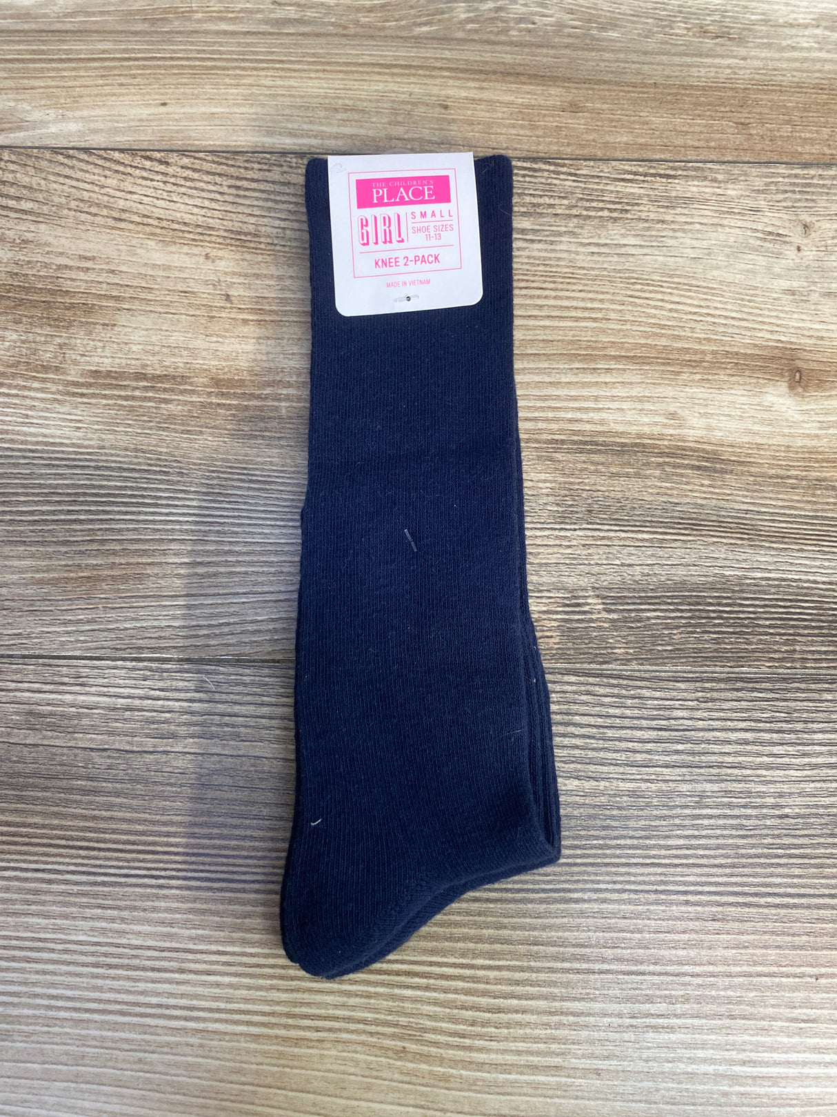 NEW Children's Place Girls Knee Socks 2-Pack, Navy Blue sz 11-13