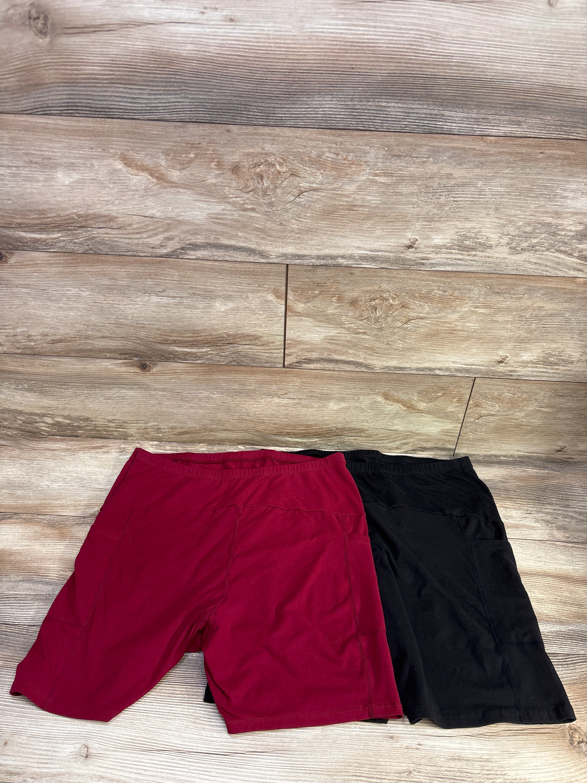 Maternity 2pk Lounge Shorts Black/Red sz XL
