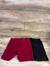 Maternity 2pk Lounge Shorts Black/Red sz XL