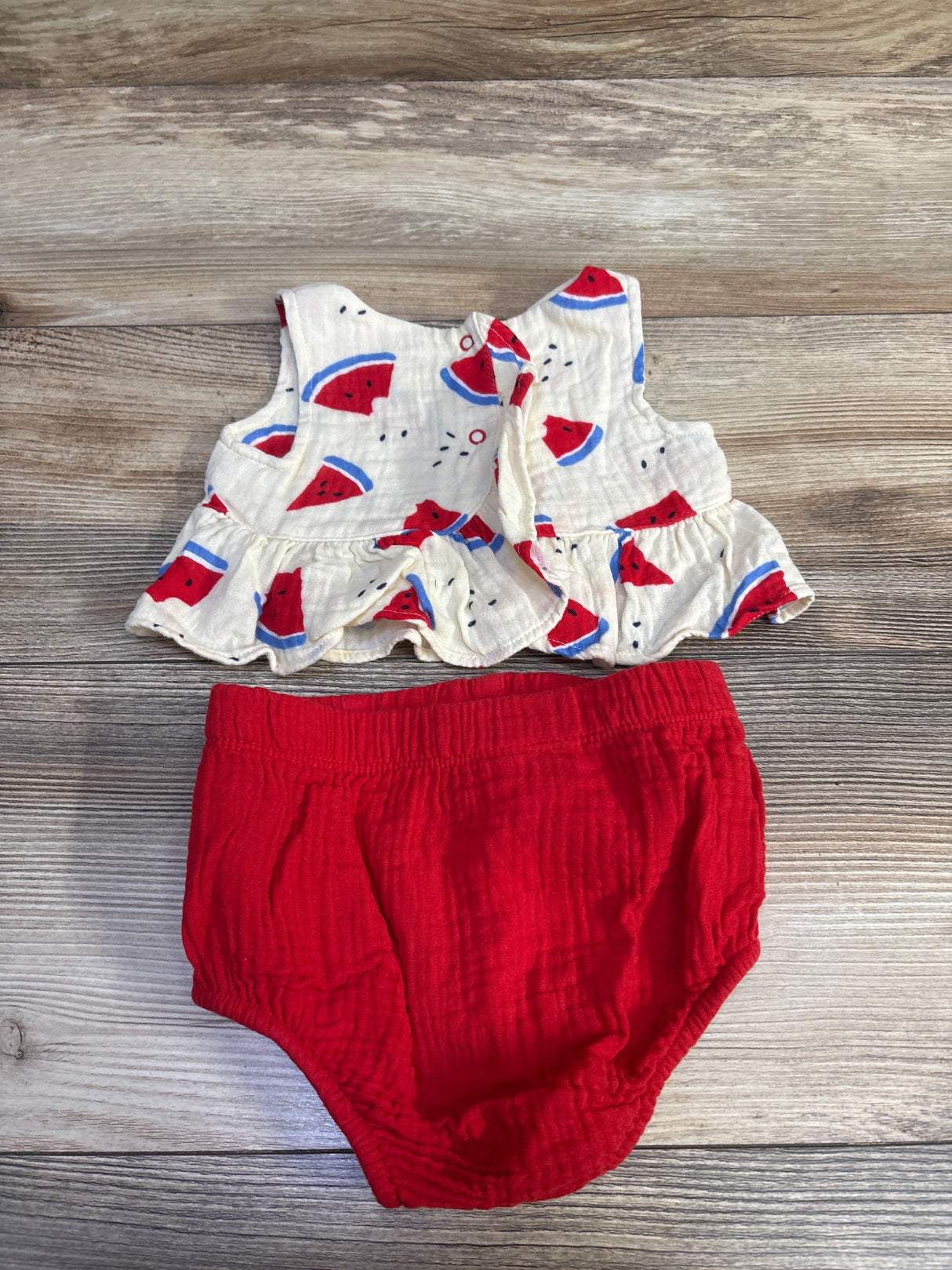 Cat & Jack 2pc Gauze Tank Top & Bloomers Set Ivory sz 6-9m