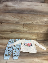 Member's Mark 2pc Pajama Set Ivory sz 2T