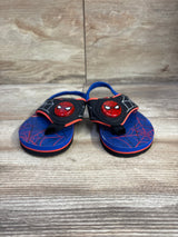 Marvel Spiderman Light Up Flip Flop Sandals BLue sz 5-6c