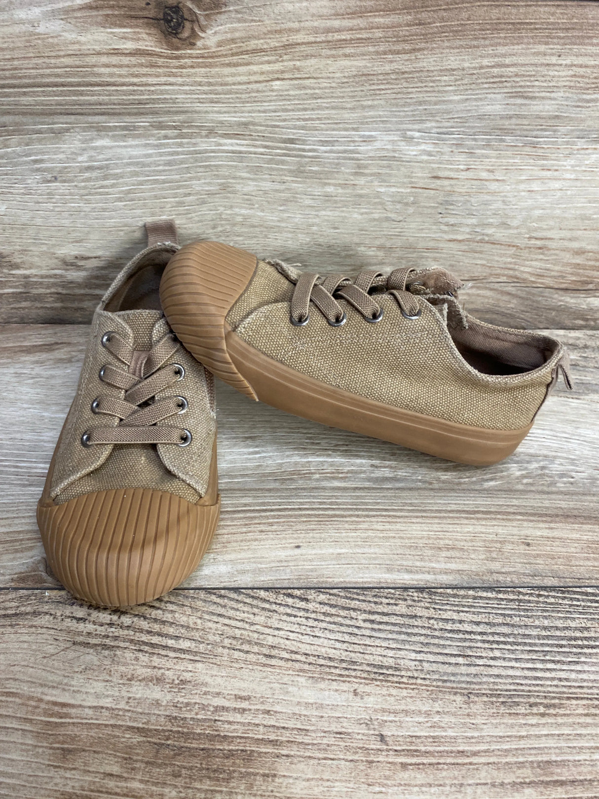 Cat & Jack Beige Canvas Casual Sneakers sz 11c