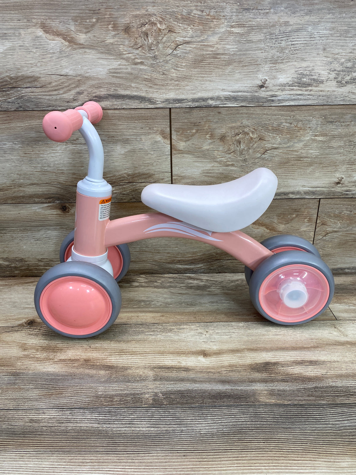 Colorful Lighting Baby Balance Bike in Pink