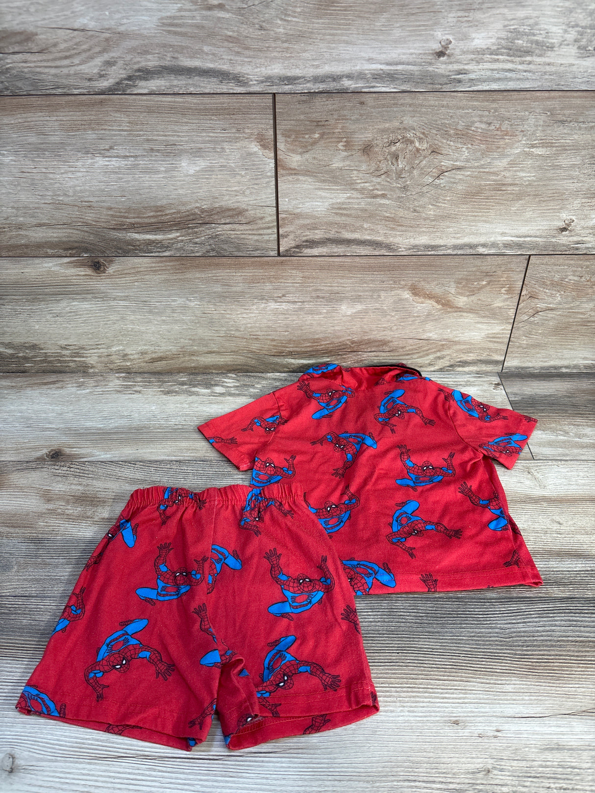 Marvel Spider-Man 2pc Coat Style Pajama Set Red sz 2T