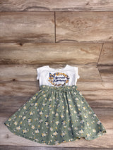 Lilly Bleu Spread Kindness Ribbed Floral Dress White sz 3T