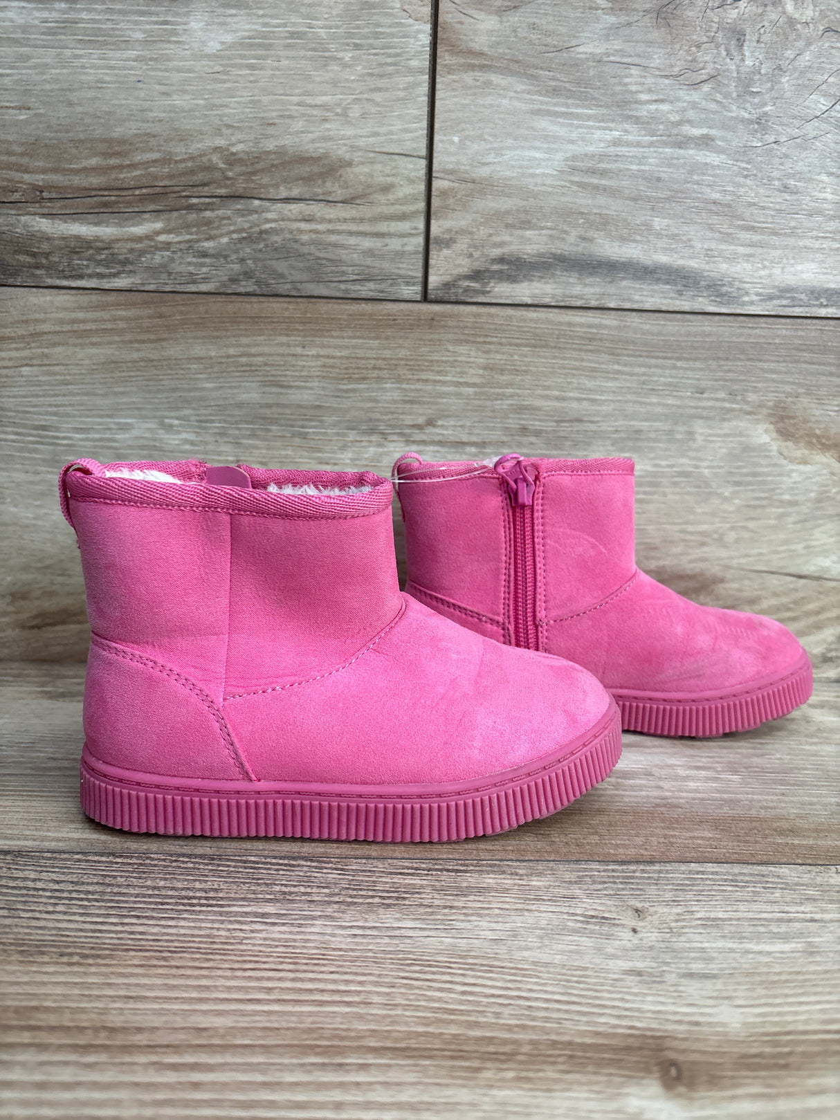 NEW Cat & Jack Arlo Faux Fur Lined Booties Pink sz 9c