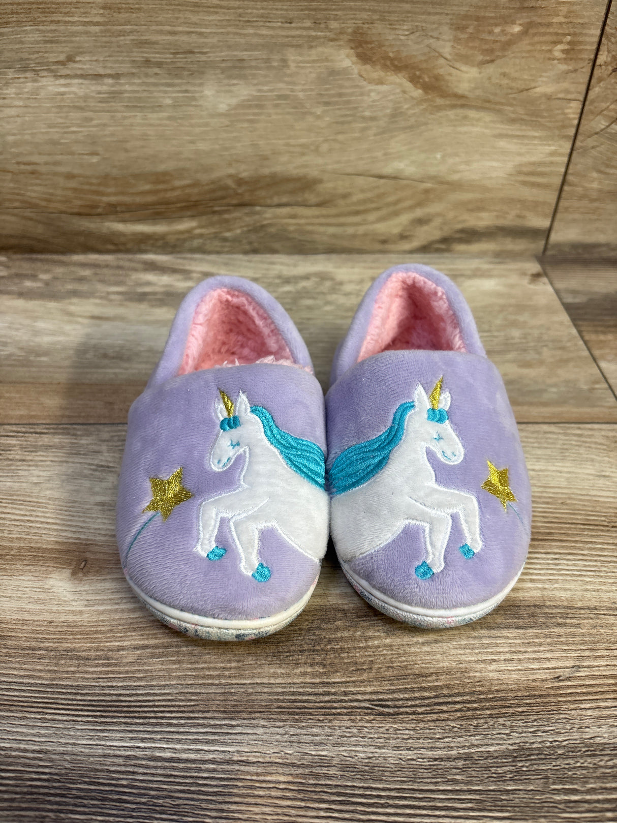 Wonder Nation Unicorn Slippers Purple sz 9/10c