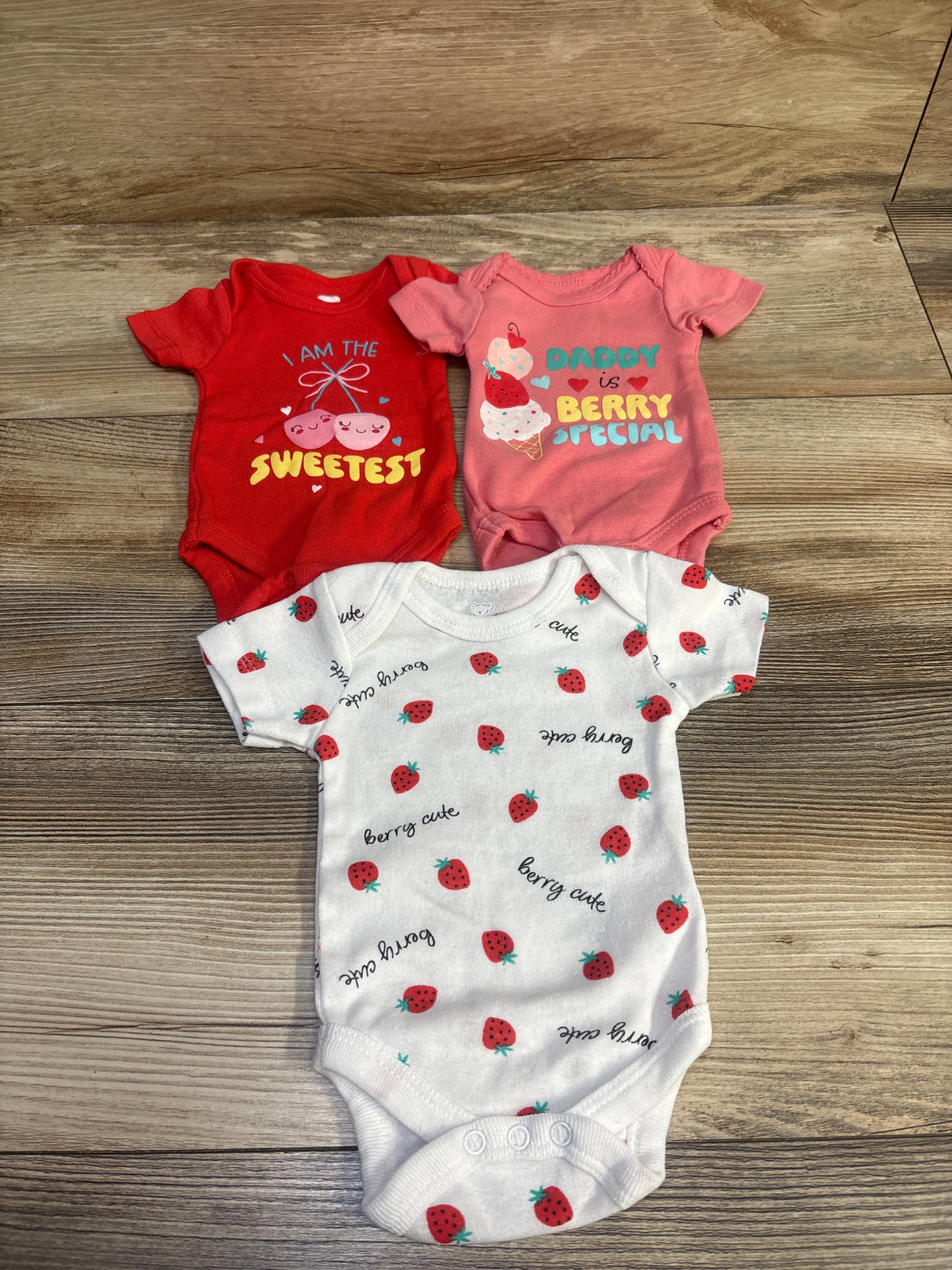 Koala Baby 3pk Bodysuit Set Pink sz Newborn