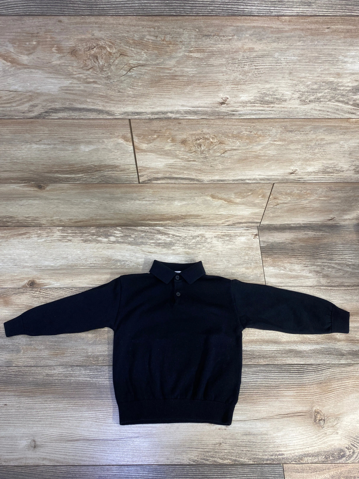H&M Fine-Knit Polo Sweater Black sz 2T