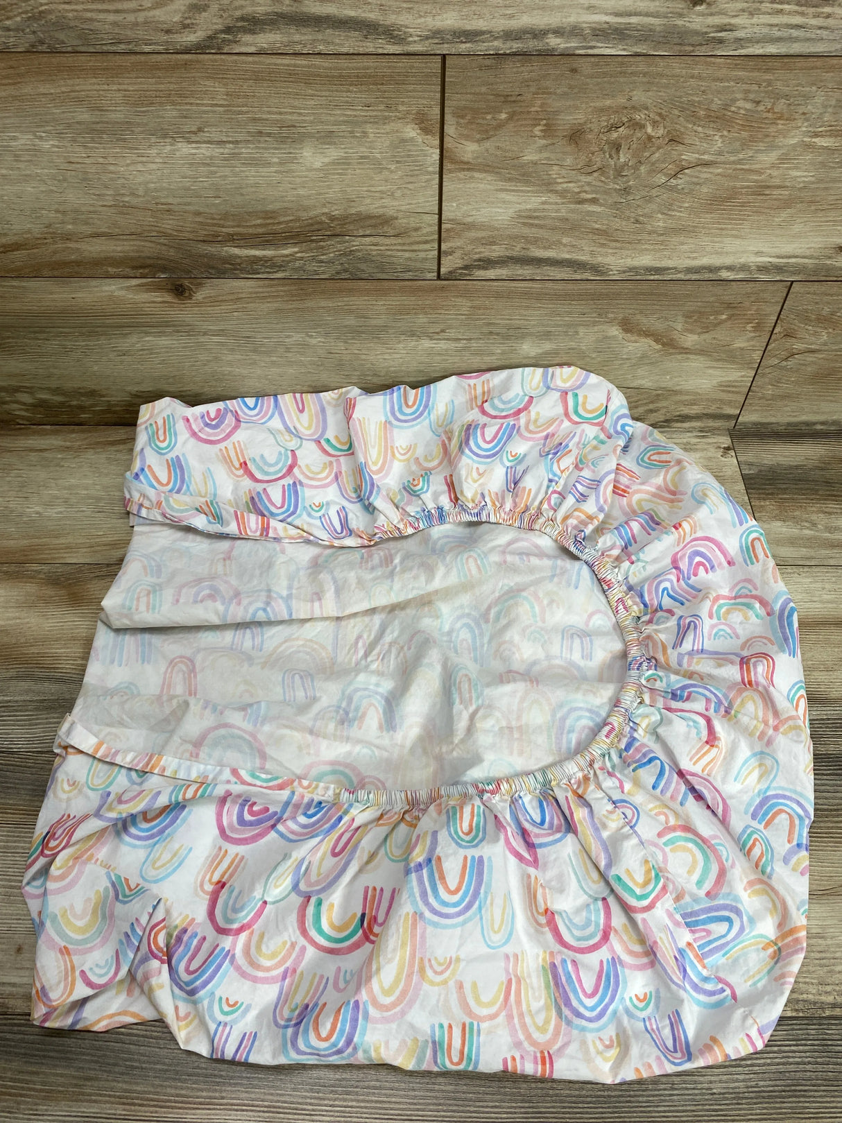 Pottery Barn Kids Lennon Rainbow Organic Crib Fitted Sheet