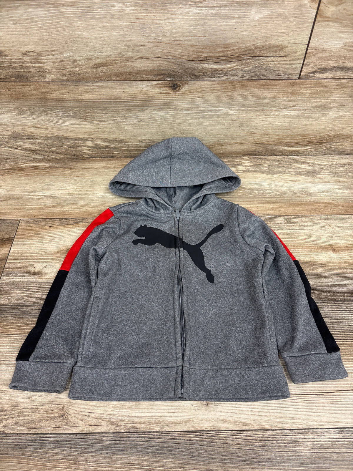 Puma Full Zip Hooded Active Jacket Grey sz 4T