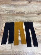 3pk Ribbed Pull-On Pants Black sz 12m