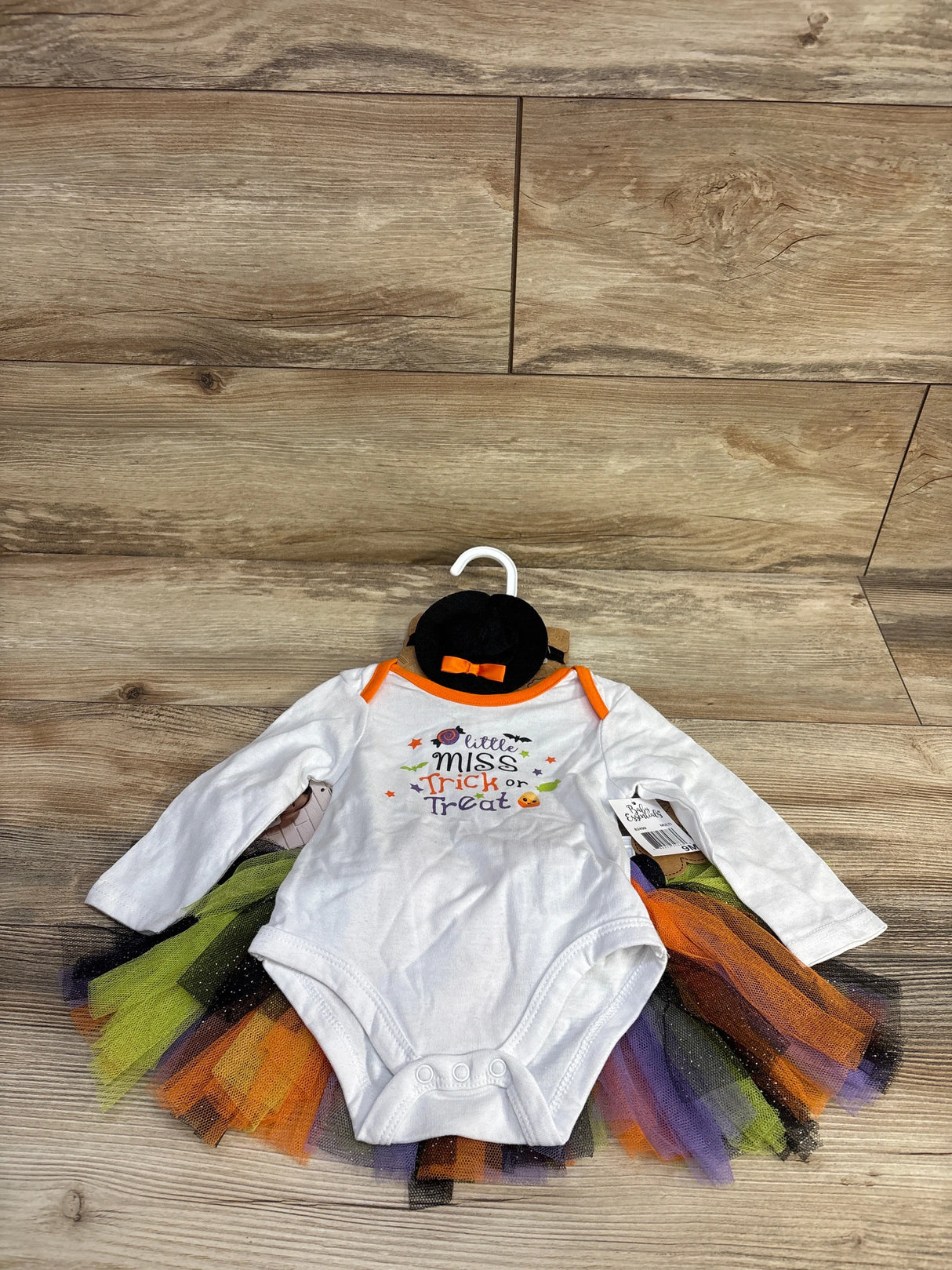 NEW Baby Essentials 3pc Little Miss Bodysuit & Tutu Set White sz 9m - Me n Mommy To Be