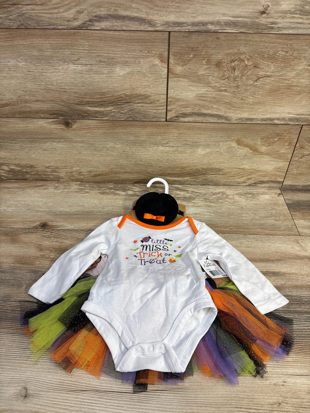 NEW Baby Essentials 3pc Little Miss Bodysuit & Tutu Set White sz 9m - Me n Mommy To Be